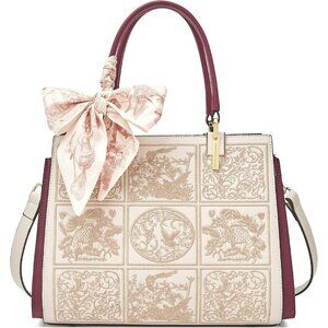 LAORENTOU Cow Leather Tote Handbag for Women Vintage Shoulder Bag Top Handle